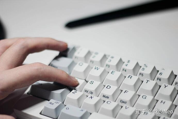 Keyboard typing angle shot